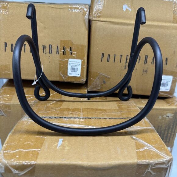 NEW 5 Piece Pottery Barn Single Modular Wine Rack Wall Black Metal 1394383-PBM - Picture 1 of 16